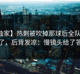 【独家】热刺被吹掉那球后全队表情变了，后背发凉：慢镜头给了答案